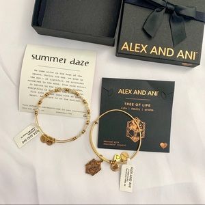 2 Alex and Ani Charm Bangles